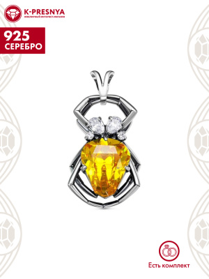 Подвеска серебро 925 пробы, покрытие - оксидирование