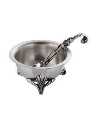 Солонка серебро 925 пробы, покрытие - оксидирование, без вставок