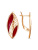 Серьги бижутерия, покрытие - золочение, отделка - эмаль, без вставок