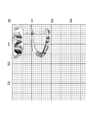 Серьги серебро 925 пробы, покрытие - оксидирование, без вставок