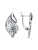 Серьги бижутерия, покрытие - серебрение с оксидированием, без вставок