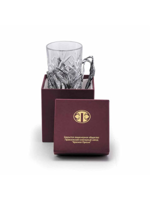 Подстаканник "цапля" серебро 925 пробы, покрытие - оксидирование, без вставок