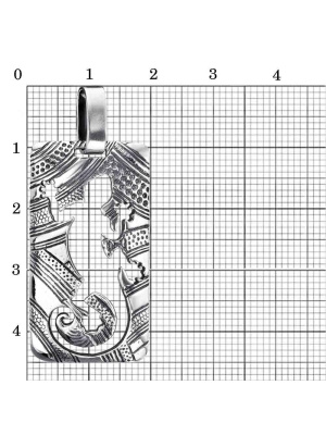 Подвеска бижутерия, покрытие - серебрение с оксидированием, без вставок