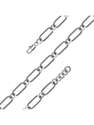 Браслет бижутерия, покрытие - серебрение с оксидированием, без вставок