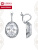 Серьги бижутерия, покрытие - серебрение с оксидированием, вставка - фианит (недрагоценный камень) Серьги бижутерия, покрытие - серебрение с оксидированием, вставка - фианит (недрагоценный камень)