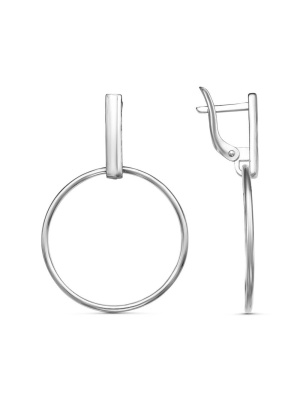 Серьги бижутерия, покрытие - серебрение, без вставок