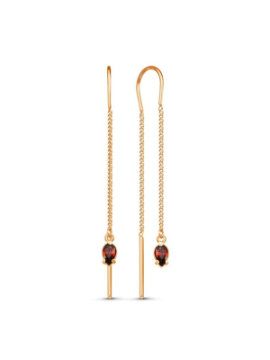 Серьги бижутерия, покрытие - золочение, вставка - фианит (недрагоценный камень)