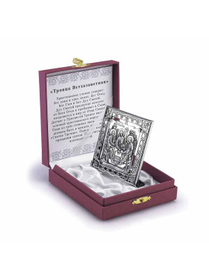 Икона серебро 925 пробы, покрытие - оксидирование, без вставок