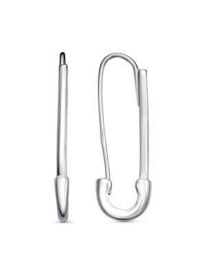 Серьги бижутерия, покрытие - платинирование, без вставок