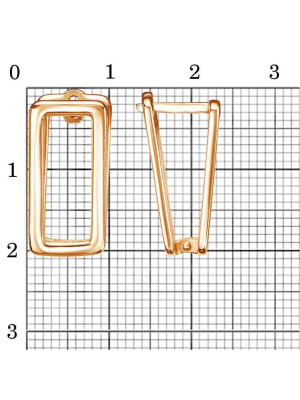 Серьги серебро 925 пробы, покрытие - золочение, без вставок