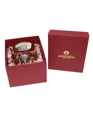 Ваза серебро 925 пробы, покрытие - оксидирование, без вставок