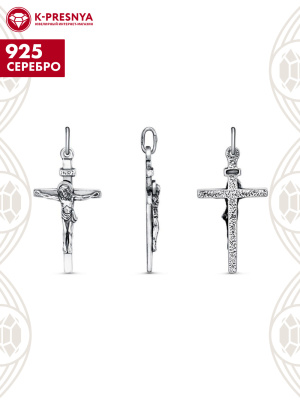 Подвеска серебро 925 пробы, покрытие - оксидирование, без вставок