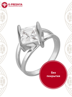 Кольцо серебро 925 пробы, без покрытия, вставка - фианит (недрагоценный камень)