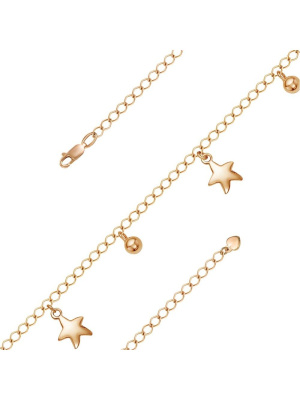 Браслет бижутерия, покрытие - золочение, без вставок