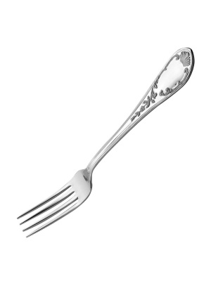 Вилка столовая "весна" серебро 925 пробы, без покрытия, без вставок