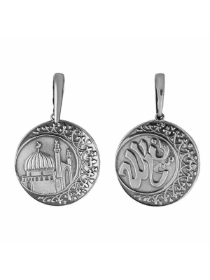 Подвеска серебро 925 пробы, покрытие - оксидирование, без вставок