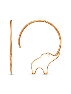 Серьги серебро 925 пробы, покрытие - золочение, без вставок