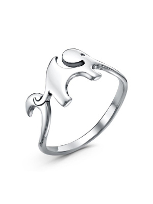 Кольцо серебро 925 пробы, покрытие - оксидирование, без вставок