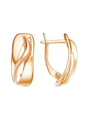 Серьги бижутерия, покрытие - золочение, без вставок