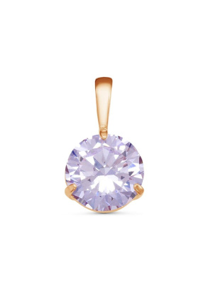 Подвеска бижутерия, покрытие - золочение, вставка - фианит (недрагоценный камень)