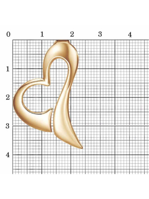 Подвеска бижутерия, покрытие - золочение, без вставок