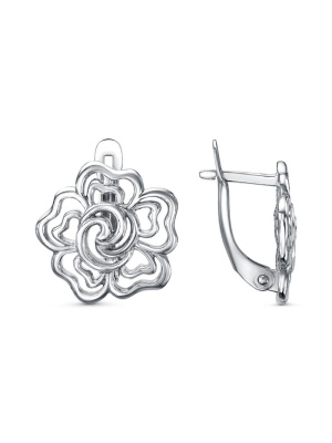 Серьги бижутерия, покрытие - платинирование, без вставок