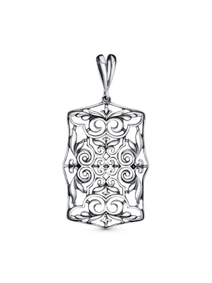 Подвеска серебро 925 пробы, покрытие - оксидирование, без вставок