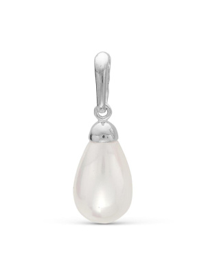Подвеска серебро 925 пробы, без покрытия, вставка - имитация жемчуга