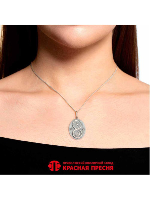 Подвеска серебро 925 пробы, покрытие - оксидирование, без вставок