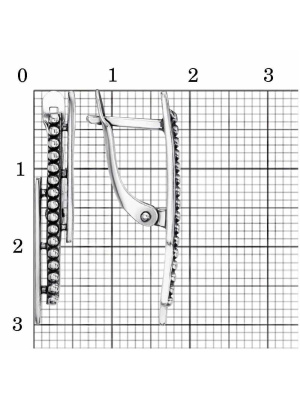 Серьги серебро 925 пробы, покрытие - оксидирование, без вставок