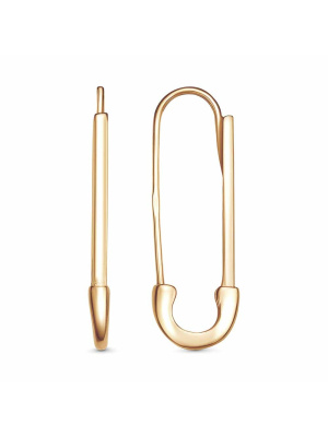 Серьги бижутерия, покрытие - золочение, без вставок