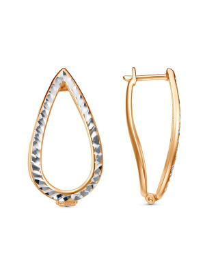 Серьги бижутерия, покрытие - золочение, без вставок