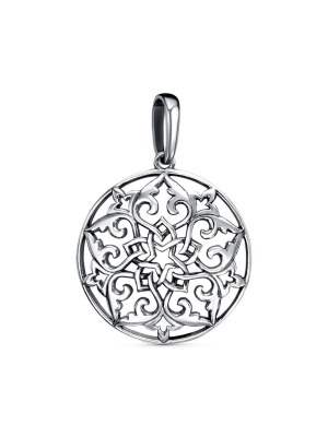 Подвеска серебро 925 пробы, покрытие - оксидирование, без вставок