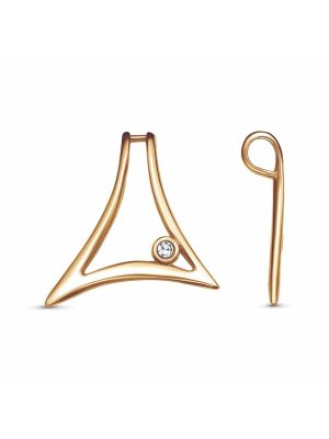 Подвеска бижутерия, покрытие - золочение, вставка - стекло ювелирное preciosa