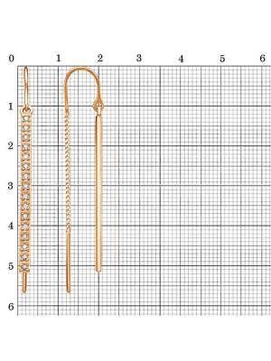 Серьги серебро 925 пробы, покрытие - золочение, вставка - фианит (недрагоценный камень)