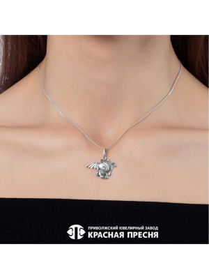 Подвеска серебро 925 пробы, покрытие - оксидирование, без вставок