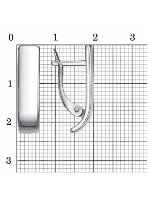 Серьги серебро 925 пробы, покрытие - платинирование, без вставок