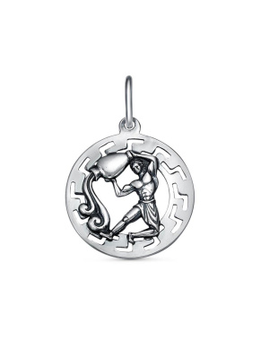 Подвеска "водолей" серебро 925 пробы, покрытие - оксидирование, без вставок