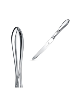 Нож столовый "анталия" серебро 925 пробы, без покрытия, без вставок