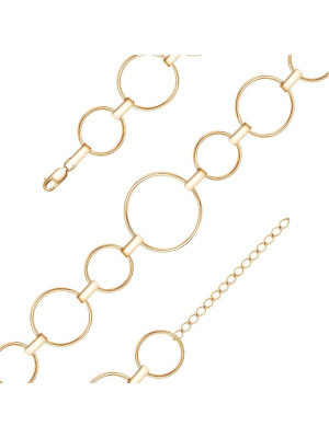 Браслет серебро 925 пробы, покрытие - золочение, без вставок