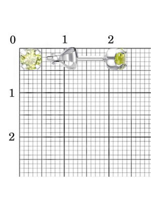 Серьги серебро 925 пробы, без покрытия, вставка - фианит (недрагоценный камень)