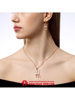 Подвеска серебро 925 пробы, покрытие - золочение, без вставок