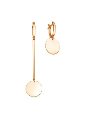 Серьги серебро 925 пробы, покрытие - золочение, без вставок