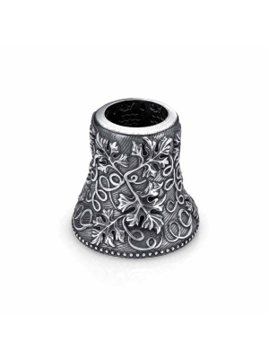 Сувенир "подставка для зубочисток" серебро 925 пробы, покрытие - оксидирование, без вставок