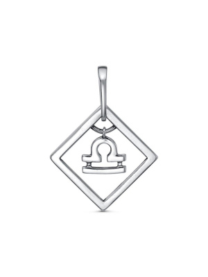 Подвеска"весы" серебро 925 пробы, покрытие - оксидирование, без вставок