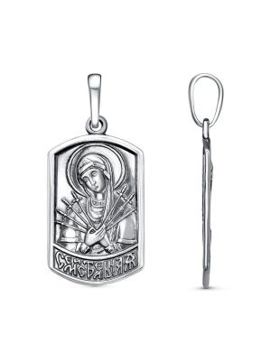 Подвеска "семистрельная" бижутерия, покрытие - серебрение с оксидированием, без вставок