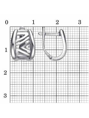 Серьги серебро 925 пробы, покрытие - оксидирование, без вставок