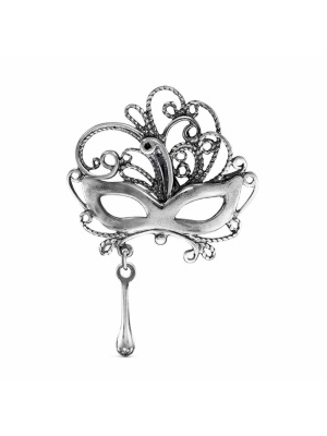 Брошь серебро 925 пробы, покрытие - оксидирование, без вставок