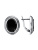 Серьги серебро 925 пробы, покрытие - оксидирование, вставка - искусственный агат черный