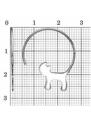 Серьги серебро 925 пробы, покрытие - платинирование, без вставок